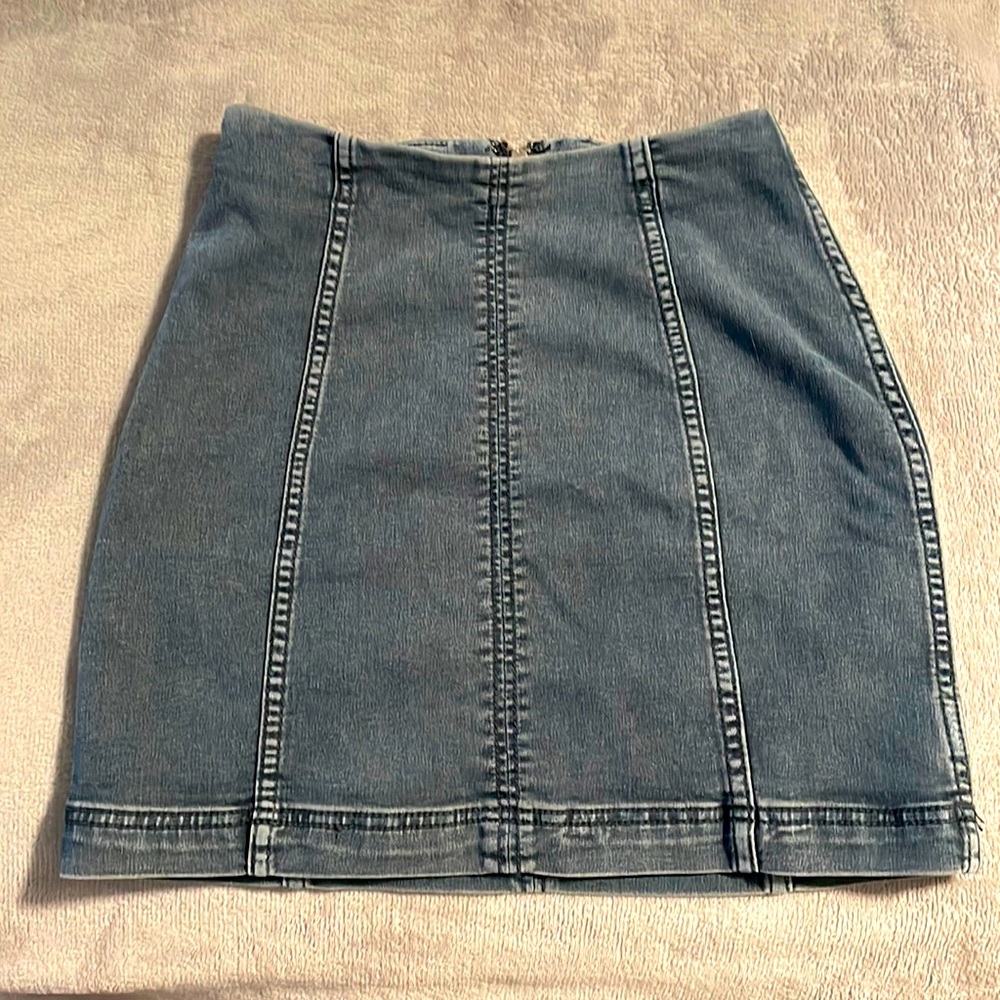 Mini Free People Denim Skirt
